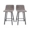 Flash Furniture 24" Gray LeatherSoft Counter Stools, PK 2 CH-212069-24-GY-GG - alternate 5